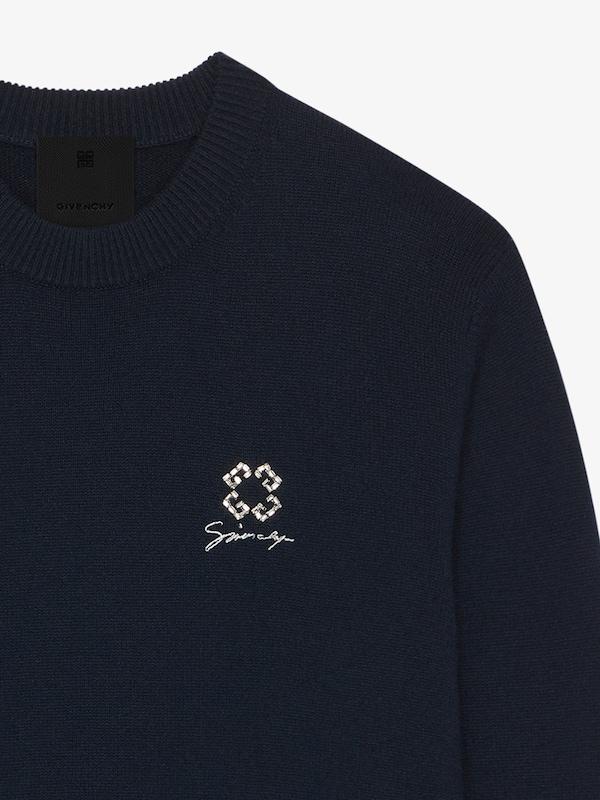 Givenchy Sweater in wool cashmere and crystals with 4G detail Ofertas de temporada