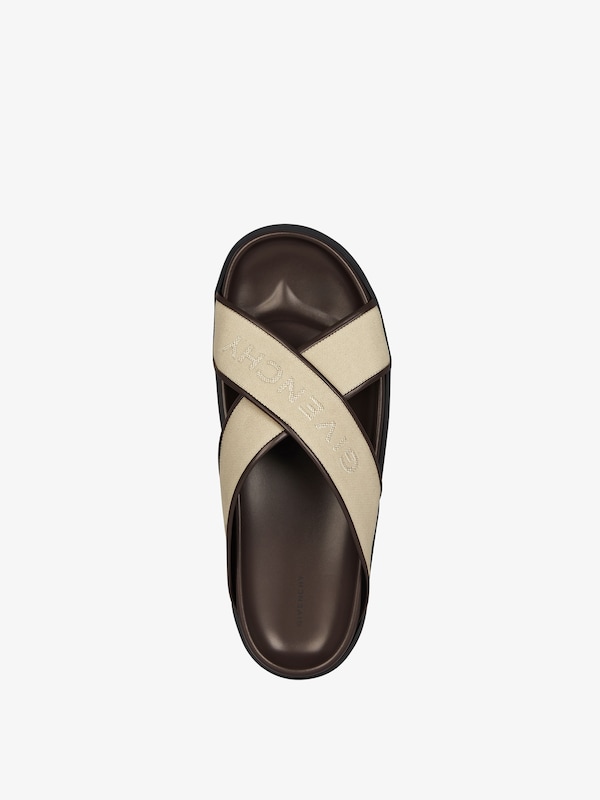 Givenchy G Plage flat mules in canvas Oferta especial de fábrica