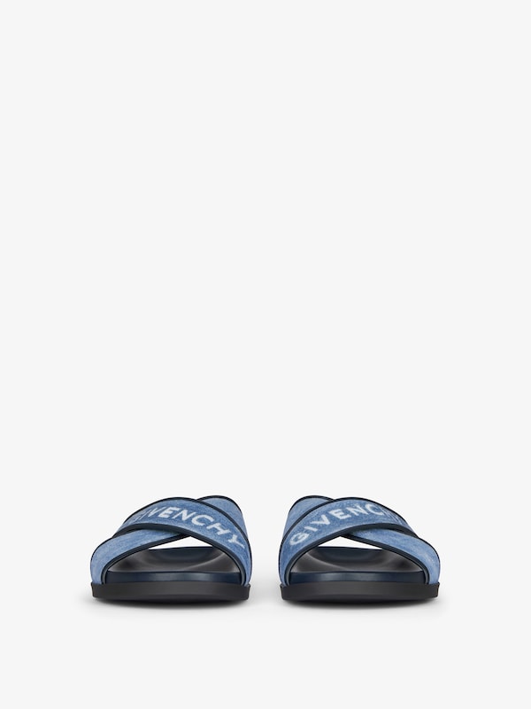 Givenchy G Plage flat mules in denim Promoción trimestral