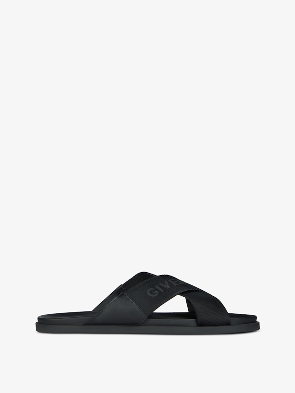 Givenchy G Plage flat mules with crossed straps in webbing Solo queda un día