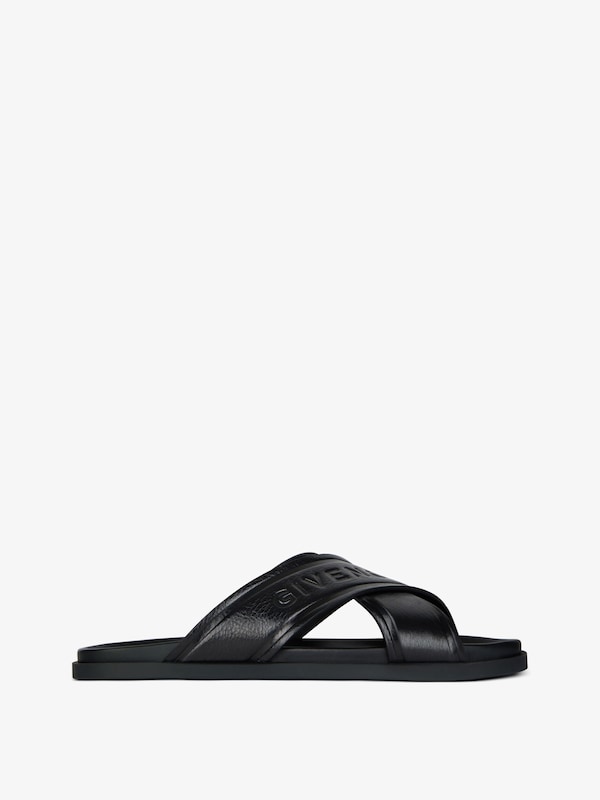 Givenchy G Plage flat mules with crossed straps in leather Grandes descuentos