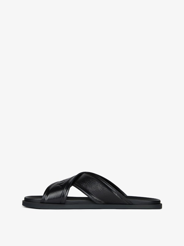 Givenchy G Plage flat mules with crossed straps in leather Grandes descuentos