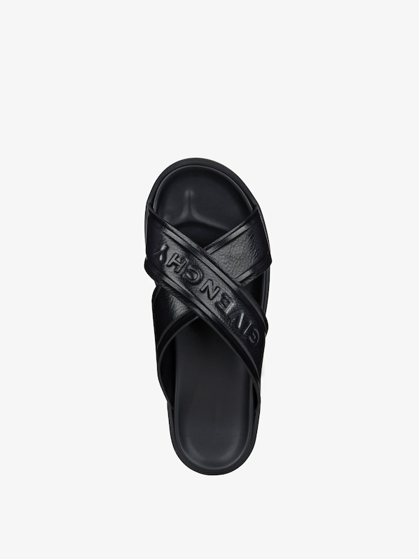 Givenchy G Plage flat mules with crossed straps in leather Grandes descuentos