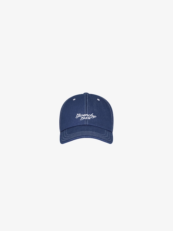 Givenchy GIVENCHY 1952 embroidered cap in denim