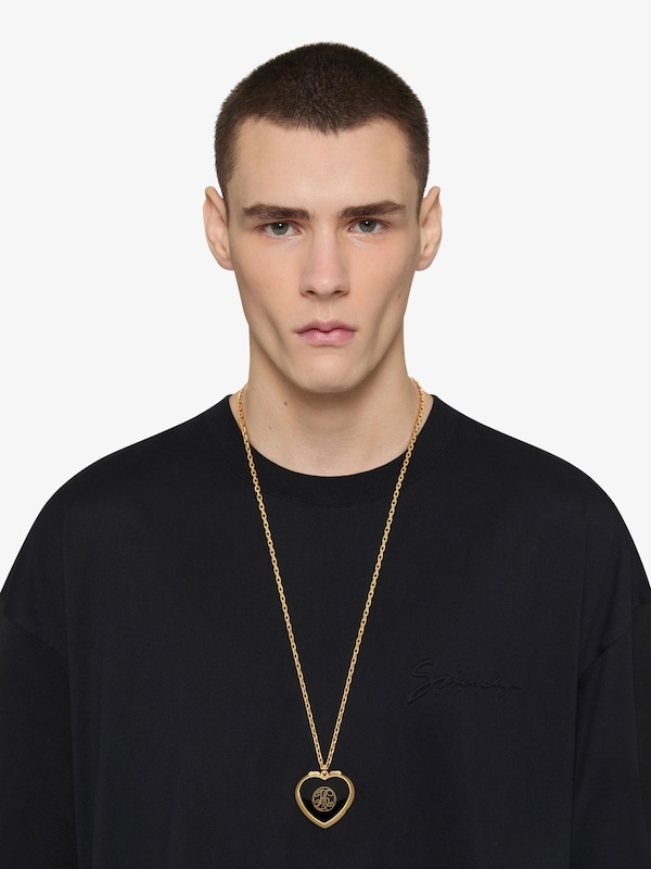 Givenchy Heart mirror necklace in metal and enamel Outlet online
