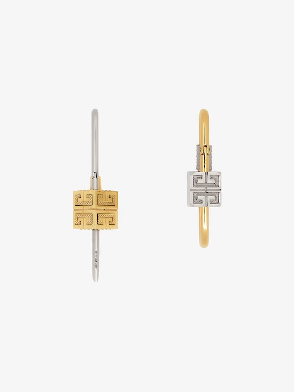Givenchy Lock asymmetrical earrings in metal Mejor oferta