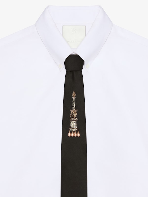 Givenchy Tie in silk with chandelier bead embroidery Ofertas especiales