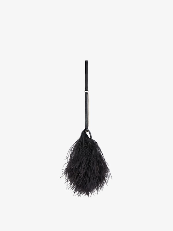 Givenchy Voyou Clutch bag in leather and feathers Descuentos del mes