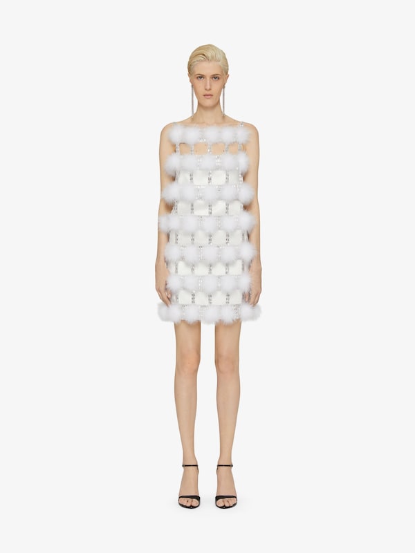 Givenchy Dress in satin with pompoms and crystals Devoluciones gratuitas