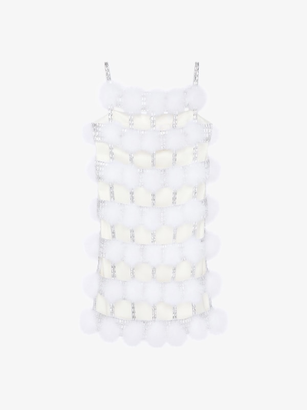 Givenchy Dress in satin with pompoms and crystals Devoluciones gratuitas