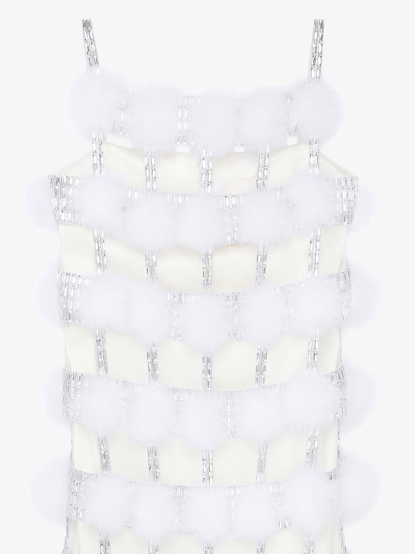 Givenchy Dress in satin with pompoms and crystals Devoluciones gratuitas