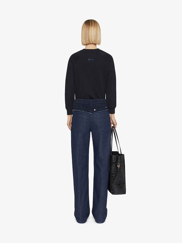 Givenchy Slim fit sweatshirt in fleece with cat eye embroidery Rebajas de fábrica