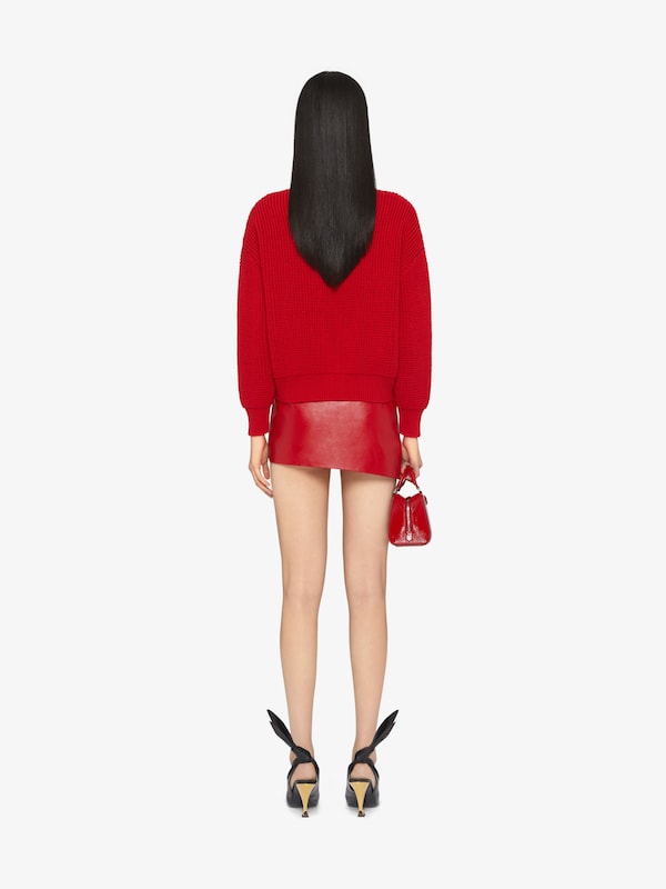 Givenchy Cropped 4G sweater in waffle wool Rebajas online