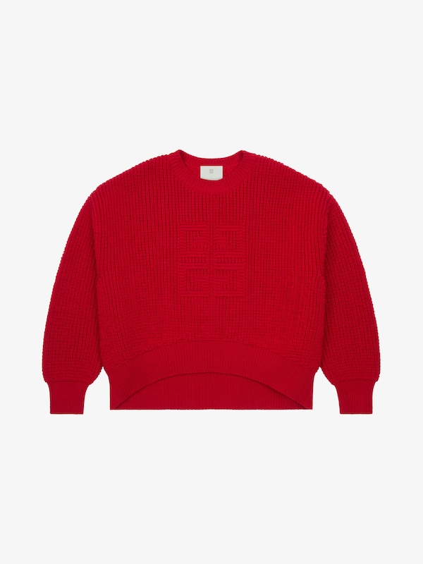 Givenchy Cropped 4G sweater in waffle wool Rebajas online