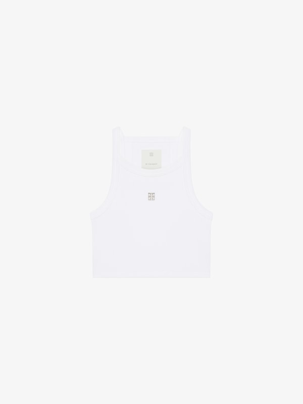 Givenchy Cropped tank top in cotton with 4G detail Últimos 2 días