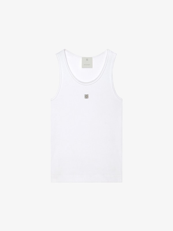 Givenchy Slim fit tank top in cotton with 4G detail Último día