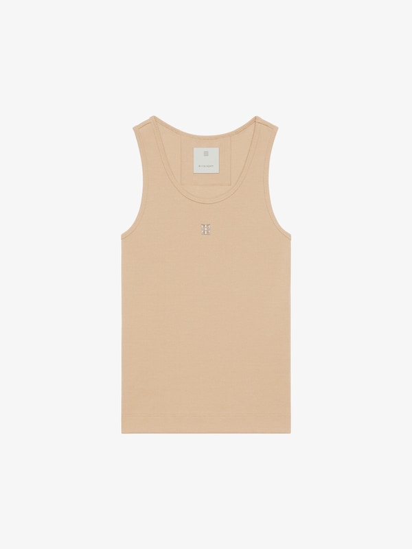 Givenchy Slim fit tank top in cotton with 4G detail Precio de fábrica
