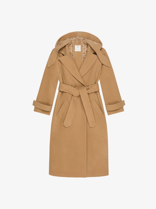 Givenchy Trench-coat in double face wool with removable hood Envío internacional gratuito