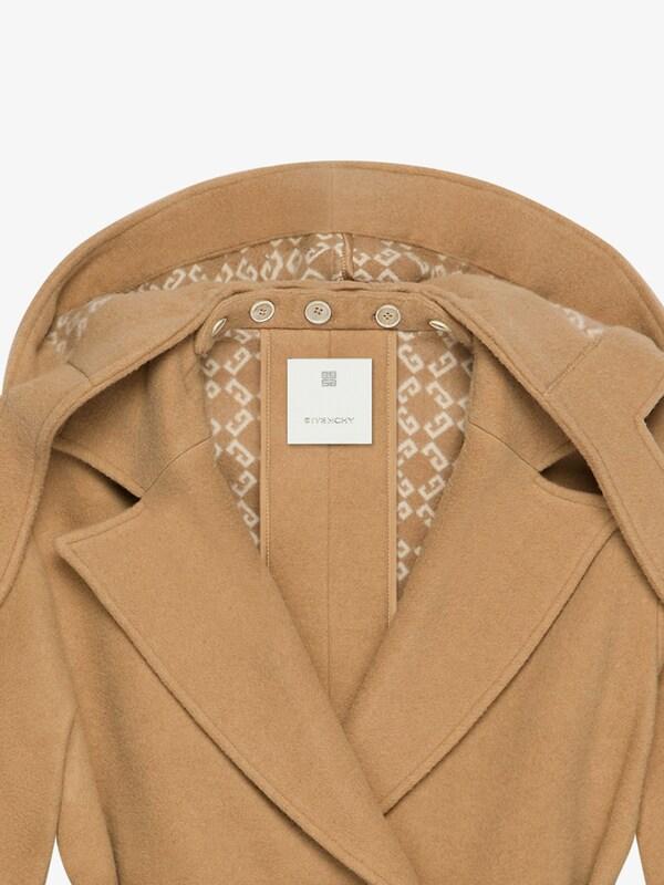 Givenchy Trench-coat in double face wool with removable hood Envío internacional gratuito