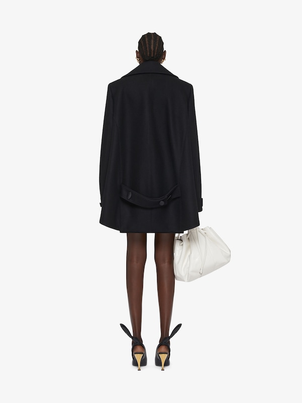 Givenchy Oversized asymmetric peacoat in wool Precios de Black Friday