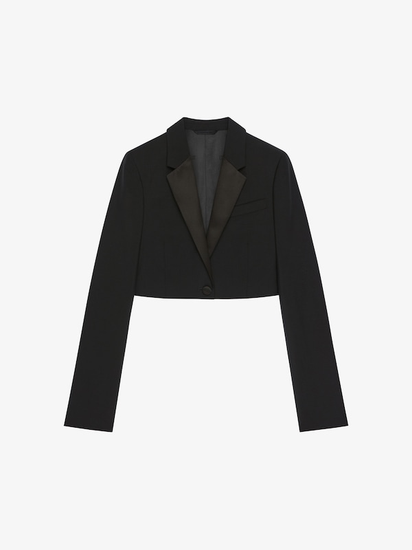 Givenchy Cropped jacket in wool and mohair Libre de impuestos