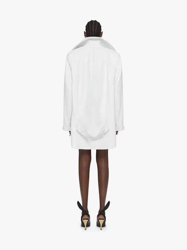 Givenchy Oversized asymmetric peacoat in leather Rebajas de fin de temporada