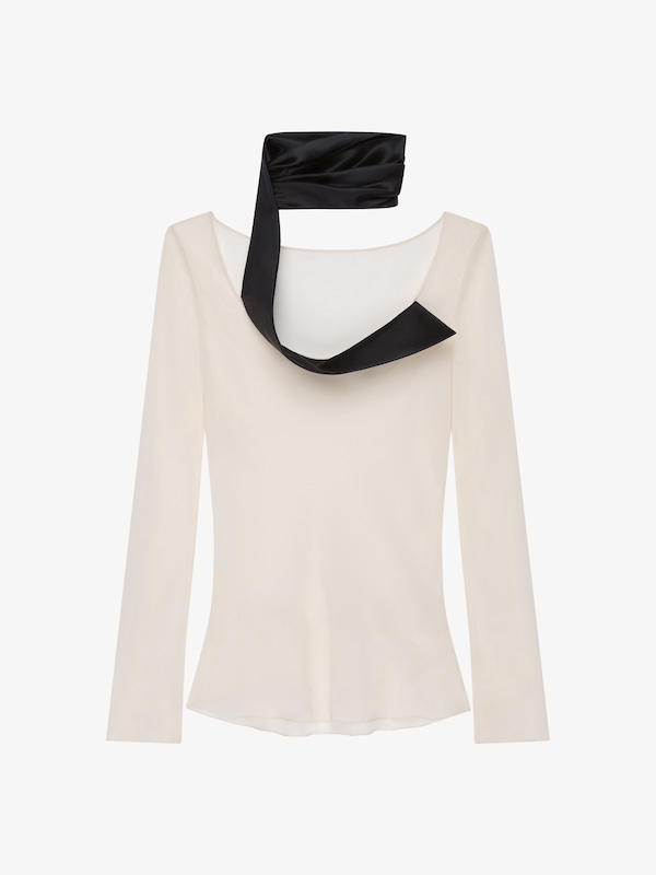 Givenchy Blouse in silk georgette with swallow collar 2025