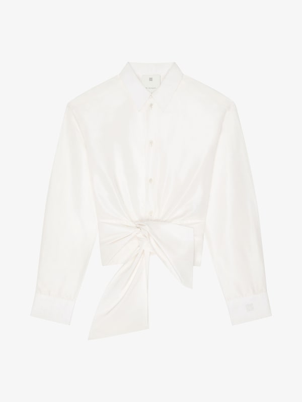 Givenchy Bow shirt in taffetas with 4G detail En línea