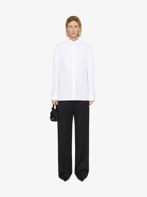 Givenchy Oversized shirt in poplin with open back Outlet online