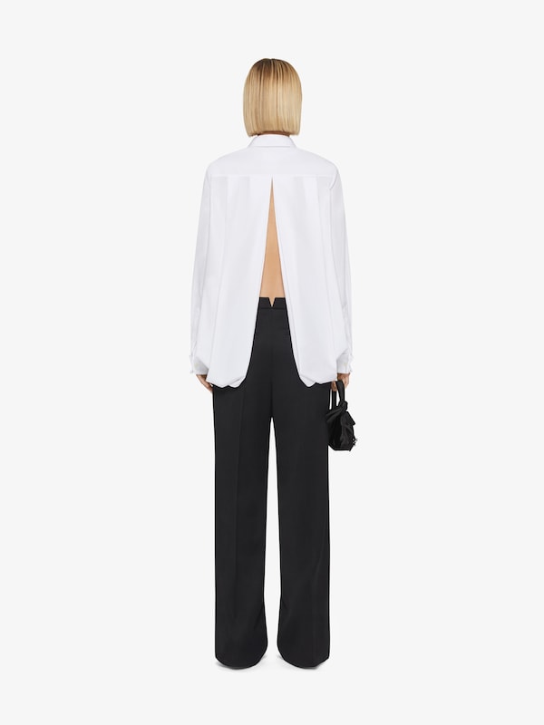 Givenchy Oversized shirt in poplin with open back Outlet online