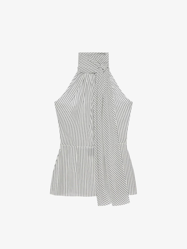Givenchy Polka dots top in silk with lavallière Rebajas