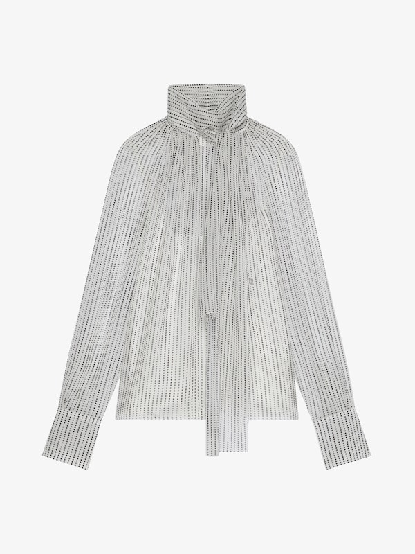 Givenchy Polka dots blouse in silk chiffon with lavallière and 4G detail Ofertas