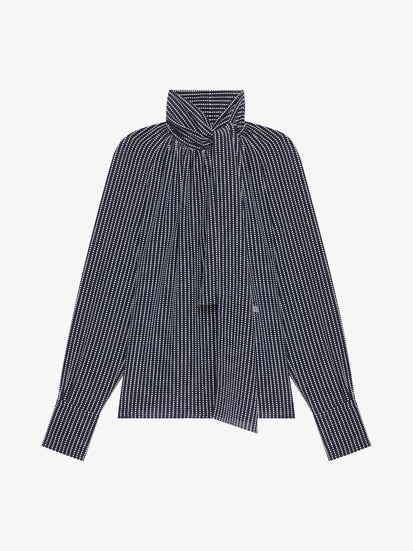 Givenchy Polka dots blouse in silk with lavallière and 4G detail Venta caliente