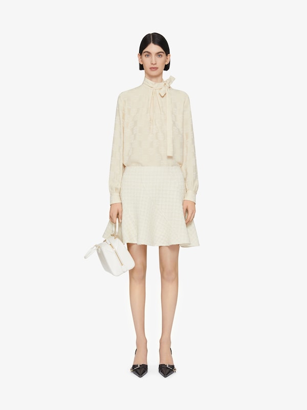 Givenchy Blouse in 4G Liquid jacquard with lavallière