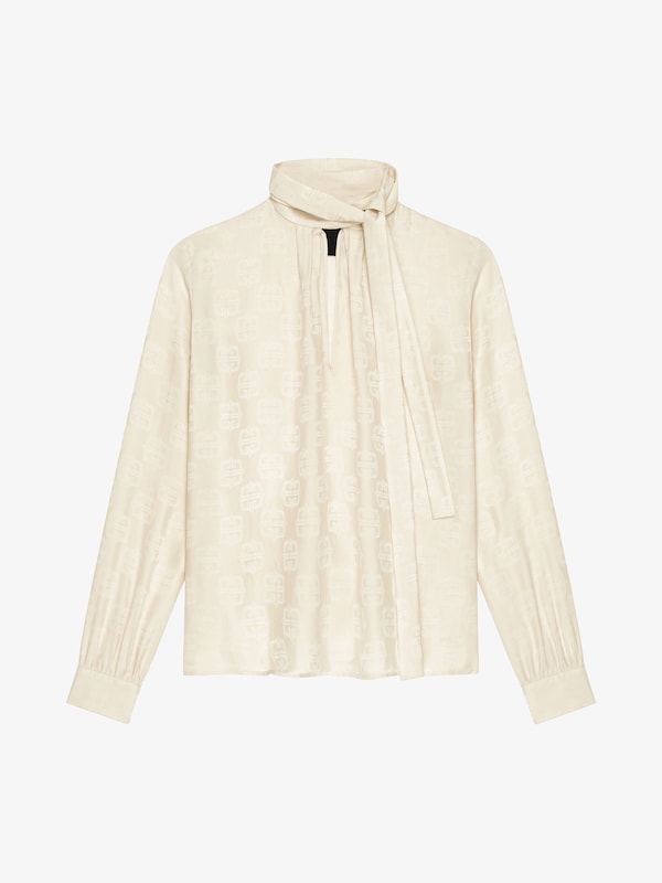 Givenchy Blouse in 4G Liquid jacquard with lavallière Rebajas de fábrica