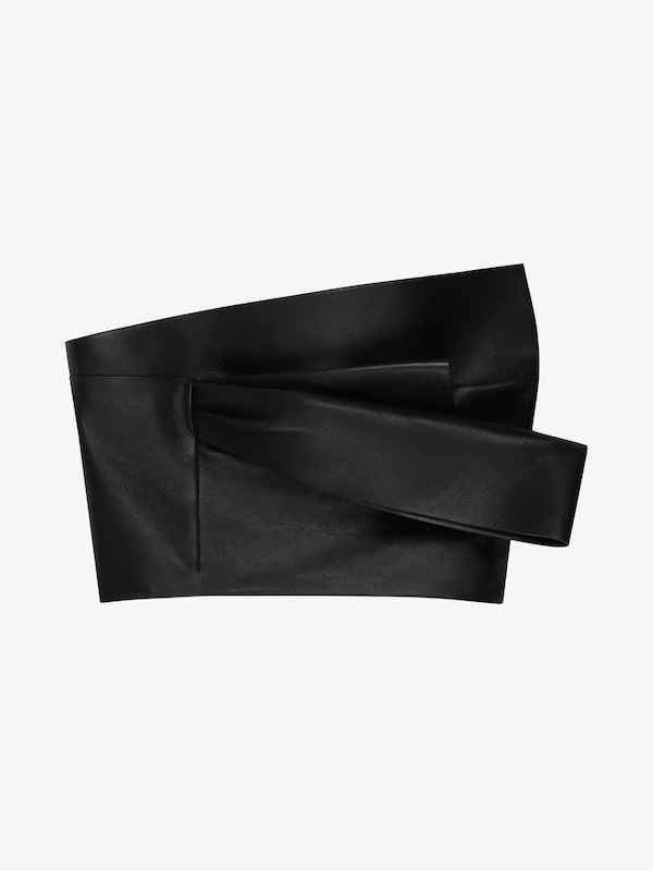 Givenchy Cropped bustier top in leather with draped detail Ventas relámpago