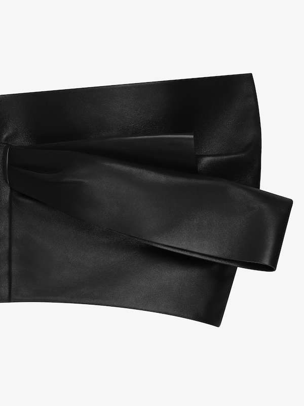 Givenchy Cropped bustier top in leather with draped detail Ventas relámpago