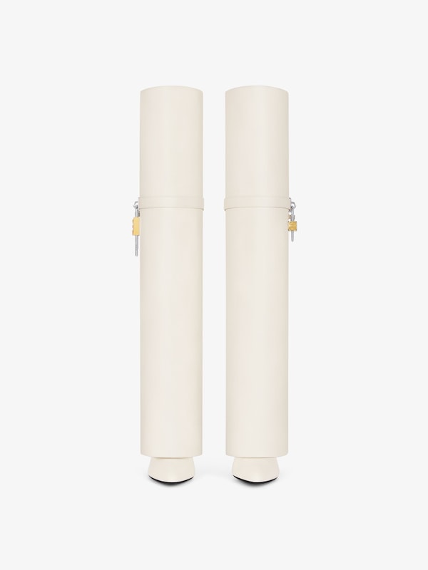 Givenchy Shark Lock Stiletto over-the-knee boots in nappa Liquidación