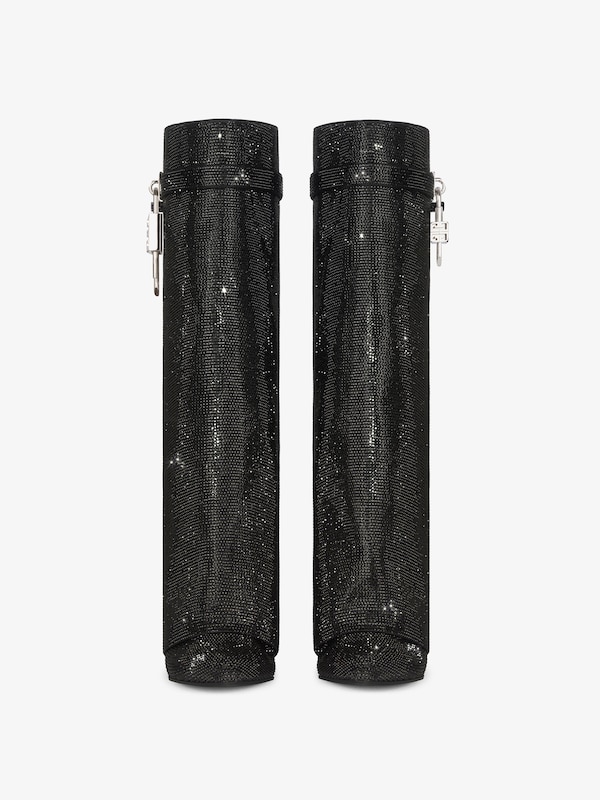 Givenchy Shark Lock boots wide fit in satin with strass Rebajas online