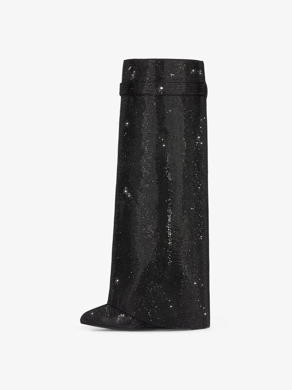 Givenchy Shark Lock boots wide fit in satin with strass Rebajas online