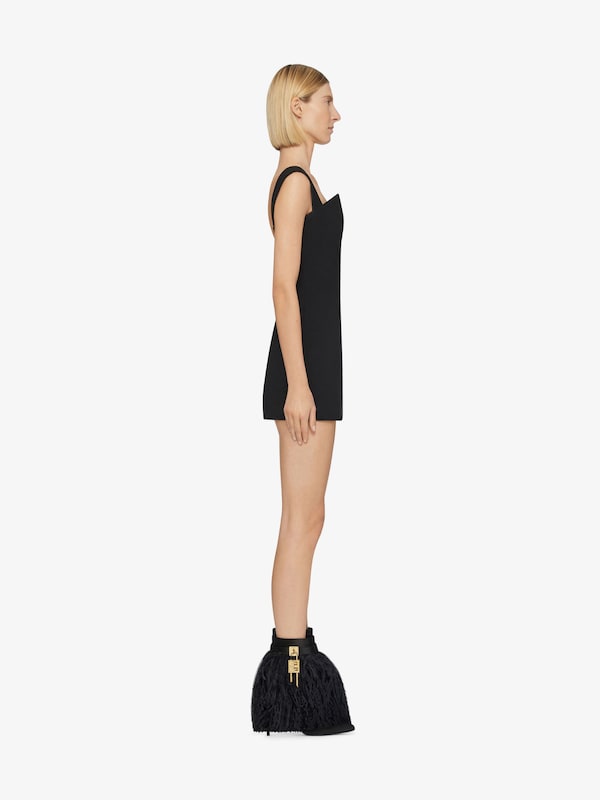 Givenchy Shark Lock Stiletto ankle boots in satin with feathers Envío gratis