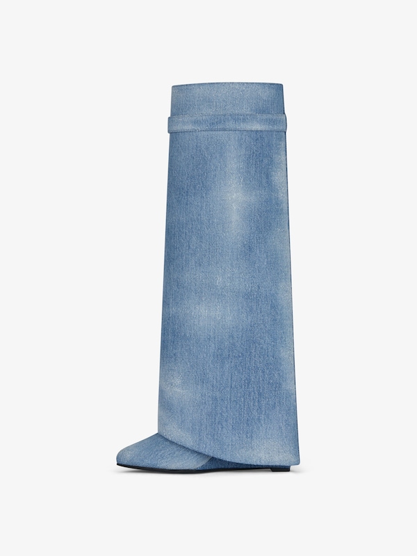 Givenchy Shark Lock boots in washed denim Últimos 3 días
