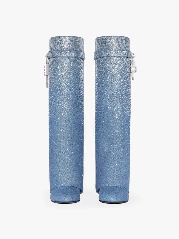 Givenchy Shark Lock boots in denim with strass COMPRAR AHORA