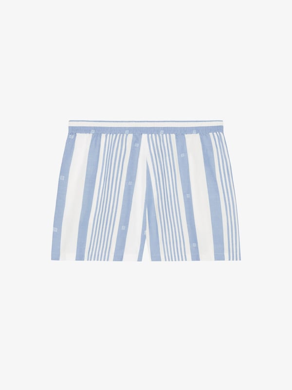 Givenchy Shorts in cotton and linen with 4G stripes Superdescuento
