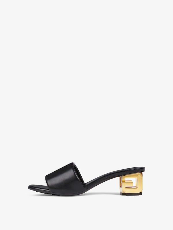 Givenchy G Cube heeled mules in leather Ofertas de temporada