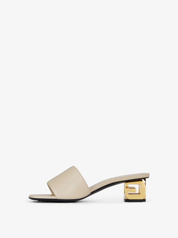 Givenchy G Cube heeled mules in leather Ofertas especiales