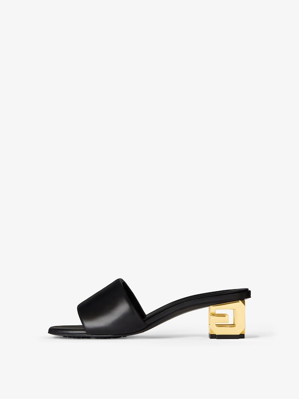 Givenchy G Cube heeled mules in leather Precio ultrabajo