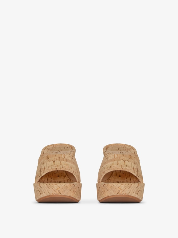 Givenchy 4G Doll wedge mules in cork Outlet online