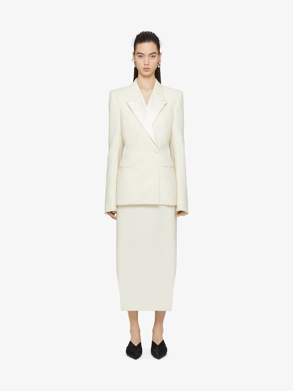 Givenchy Asymmetric skirt in wool and mohair Venta caliente