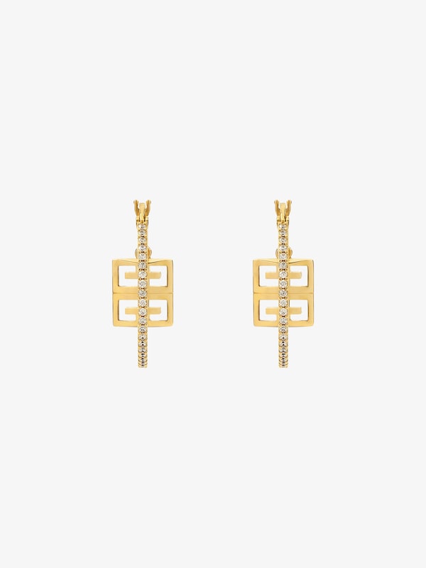 Givenchy 4G earrings in metal with crystals Los más vendidos
